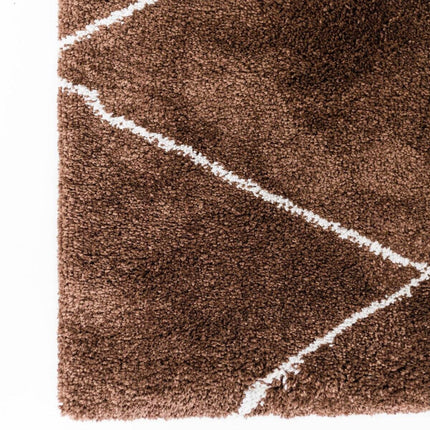 berber vloerkleed hoogpolig roest/cream - scandinavisch - nea - Vloerkledenloods