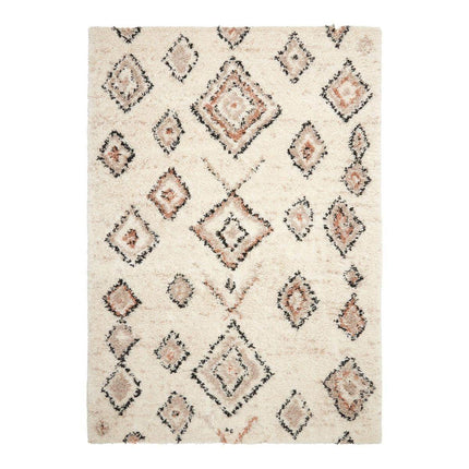 Berber Vloerkleed Hoogpolig Wit - Ikat - Vloerkledenloods