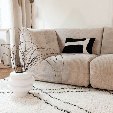 Berber Vloerkleed Hoogpolig Wit/Beige/Zwart - Allure - Vloerkledenloods