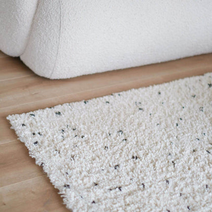 Berber Vloerkleed Hoogpolig Wit/Zwart - Dip - Vloerkledenloods