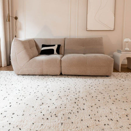 Berber Vloerkleed Hoogpolig Wit/Zwart - Dip - Vloerkledenloods