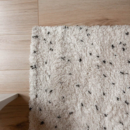 Berber Vloerkleed Hoogpolig Wit/Zwart - Dip - Vloerkledenloods