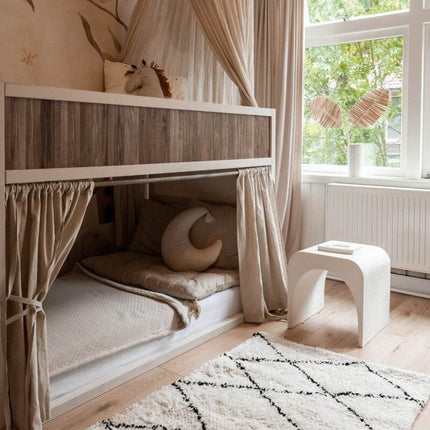 berber vloerkleed hoogpolig wit/zwart - scandinavisch - nea - Vloerkledenloods