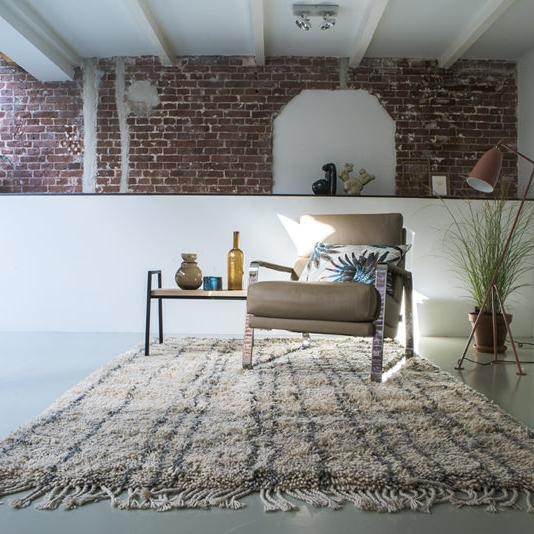 Berber Wollen vloerkleed beni ouarain 03 de munk carpets - Vloerkledenloods