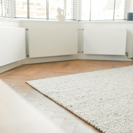 Wollen vloerkleed Bergamo 12 Licht Bruin Mix - Eva Interior