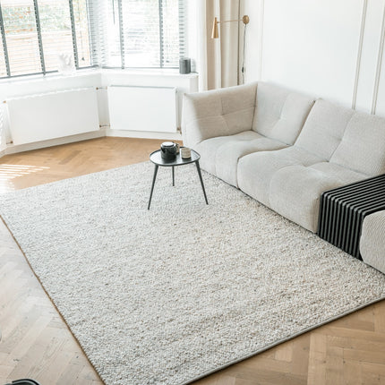 Wollen vloerkleed Bergamo 12 Licht Bruin Mix - Eva Interior