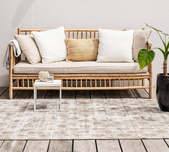Buiten vloerkleed Frost - Bruin/Wit - dubbelzijdig - EVA Interior - Vloerkledenloods