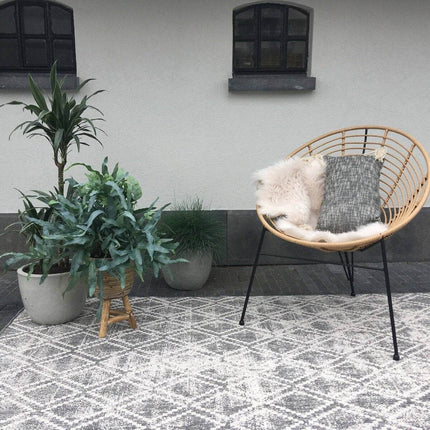 Buiten vloerkleed Frost - Grijs/Wit - dubbelzijdig - EVA Interior - Vloerkledenloods
