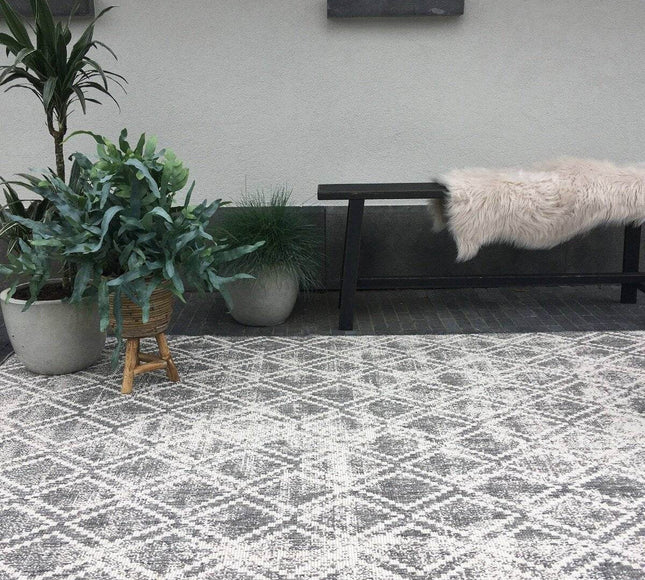 Buiten vloerkleed Frost - Grijs/Wit - dubbelzijdig - EVA Interior - Vloerkledenloods