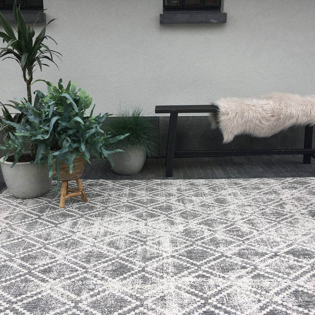 Buiten vloerkleed Frost - Grijs/Wit - dubbelzijdig - EVA Interior - Vloerkledenloods