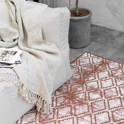 Buiten vloerkleed Frost - Roest/Wit - dubbelzijdig - EVA Interior - Vloerkledenloods