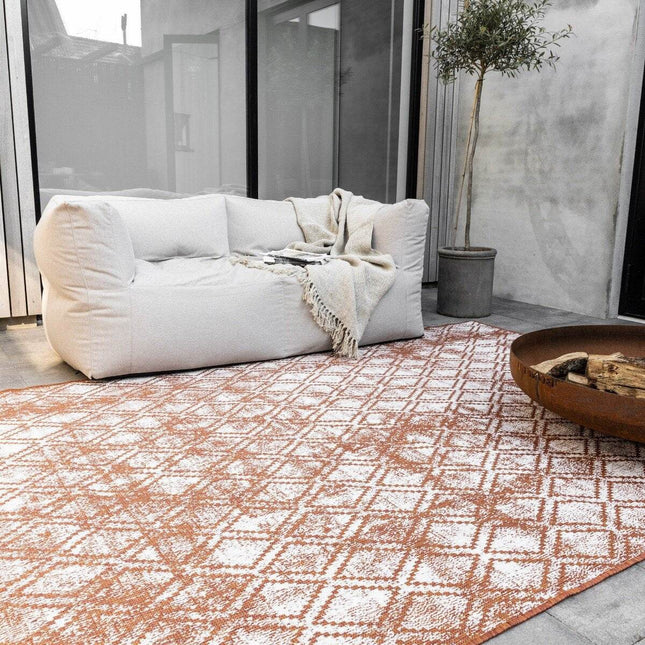 Buiten vloerkleed Frost - Roest/Wit - dubbelzijdig - EVA Interior - Vloerkledenloods
