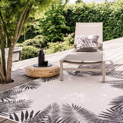 Buiten vloerkleed Leaf - Zwart - dubbelzijdig - EVA Interior - Vloerkledenloods