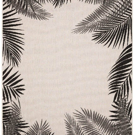 Buiten vloerkleed Leaf - Zwart - dubbelzijdig - EVA Interior - Vloerkledenloods