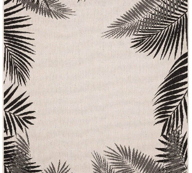 Buiten vloerkleed Leaf - Zwart - dubbelzijdig - EVA Interior - Vloerkledenloods