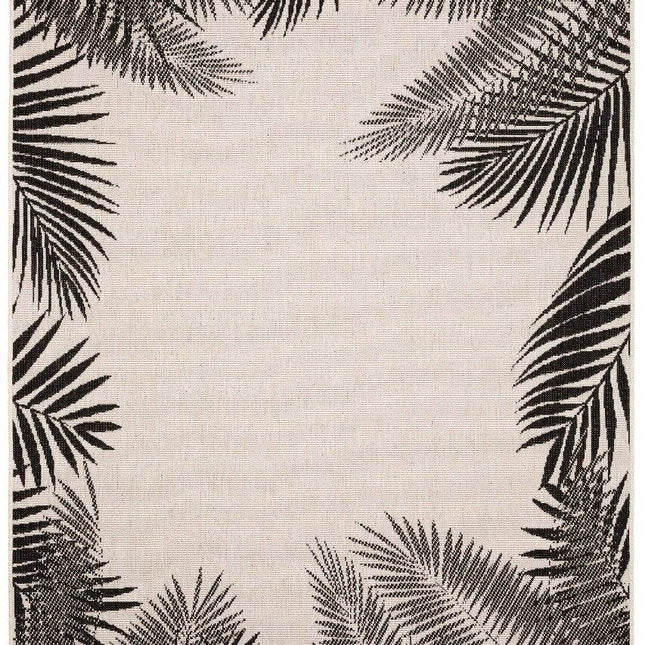 Buiten vloerkleed Leaf - Zwart - dubbelzijdig - EVA Interior - Vloerkledenloods