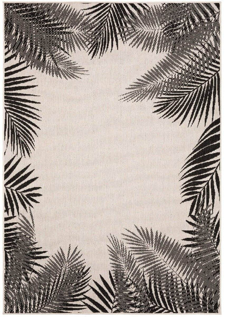 Buiten vloerkleed Leaf - Zwart - dubbelzijdig - EVA Interior - Vloerkledenloods