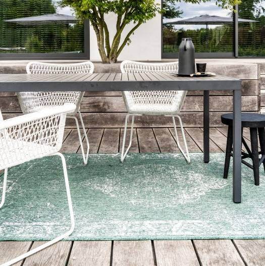 Buiten vloerkleed sage - Groen - dubbelzijdig - EVA Interior - Vloerkledenloods