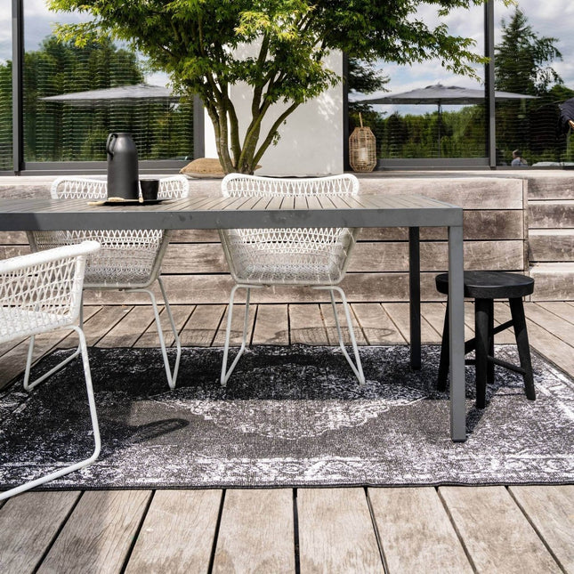 Buiten vloerkleed Sage - Zwart - dubbelzijdig - EVA Interior - Vloerkledenloods