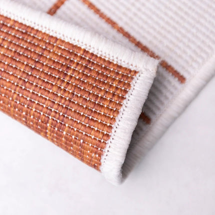 Buitenkleden - Buitenkleed Linear Roest/Wit - Interieur05 - Vloerkledenloods