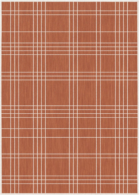 Buitenkleden - Buitenkleed Linear Roest/Wit - Interieur05 - Vloerkledenloods