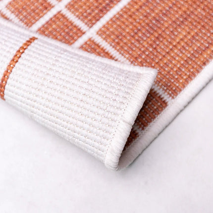 Buitenkleden - Buitenkleed Linear Roest/Wit - Interieur05 - Vloerkledenloods