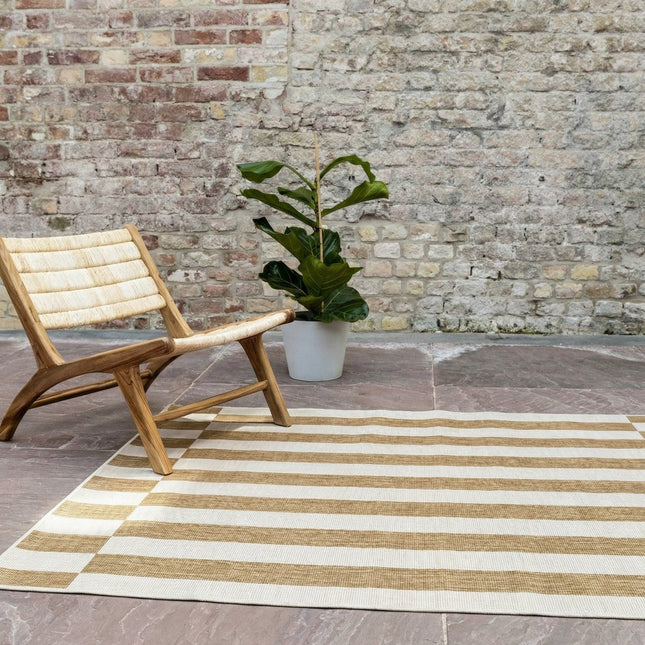 Buitenkleden - Buitenkleed Metro Stripe Jute - Interieur05 - Vloerkledenloods