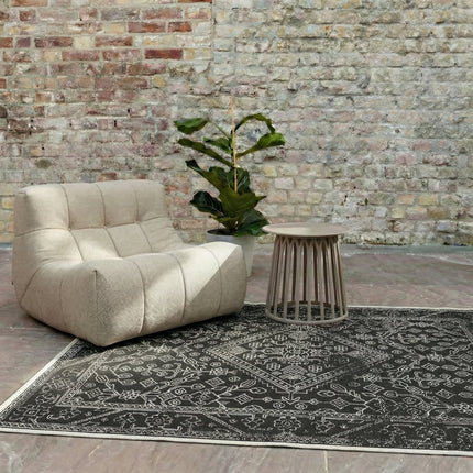 Buitenkleden - Buitenkleed Nova zwart/wit - Interieur05 - Vloerkledenloods