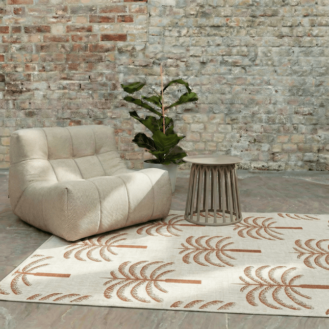 Buitenkleden - Buitenkleed Oase roest - Interieur05 - Vloerkledenloods
