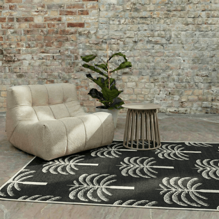 Buitenkleden - Buitenkleed Oase zwart/wit - Interieur05 - Vloerkledenloods
