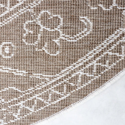 Buitenkleden - Rond buitenkleed Nova linnen - Interieur05 - Vloerkledenloods