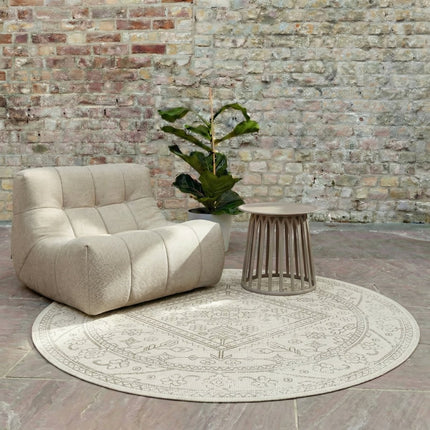 Buitenkleden - Rond buitenkleed Nova linnen - Interieur05 - Vloerkledenloods