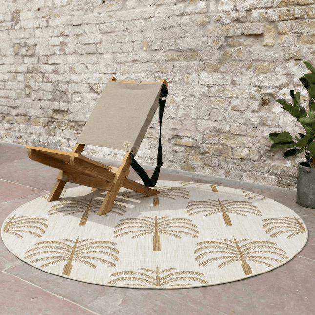 Buitenkleden - Rond buitenkleed Oase jute - Interieur05 - Vloerkledenloods