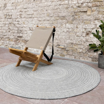 Buitenkleden - Rond buitenkleed Solid grijs - Interieur05 - Vloerkledenloods