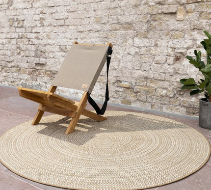 Buitenkleden - Rond buitenkleed Solid jute - Interieur05 - Vloerkledenloods