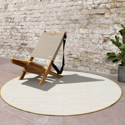 Buitenkleden - Rond buitenkleed Tone geel/okergeel - Interieur05 - Vloerkledenloods