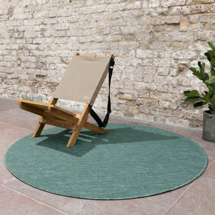 Buitenkleden - Rond buitenkleed Tone groen - Interieur05 - Vloerkledenloods