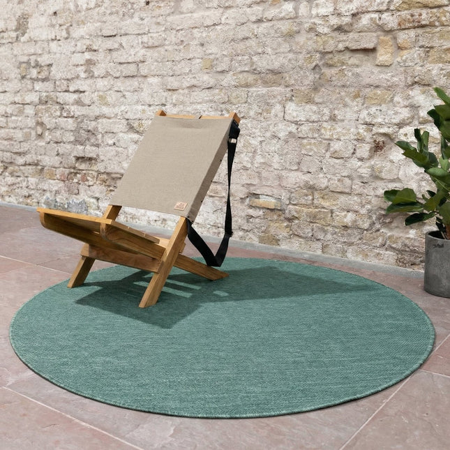 Buitenkleden - Rond buitenkleed Tone groen - Interieur05 - Vloerkledenloods