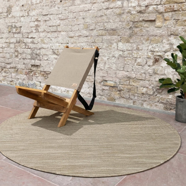 Buitenkleden - Rond buitenkleed Tone linnen - Interieur05 - Vloerkledenloods