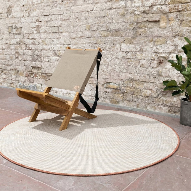 Buitenkleden - Rond buitenkleed Tone roest - Interieur05 - Vloerkledenloods