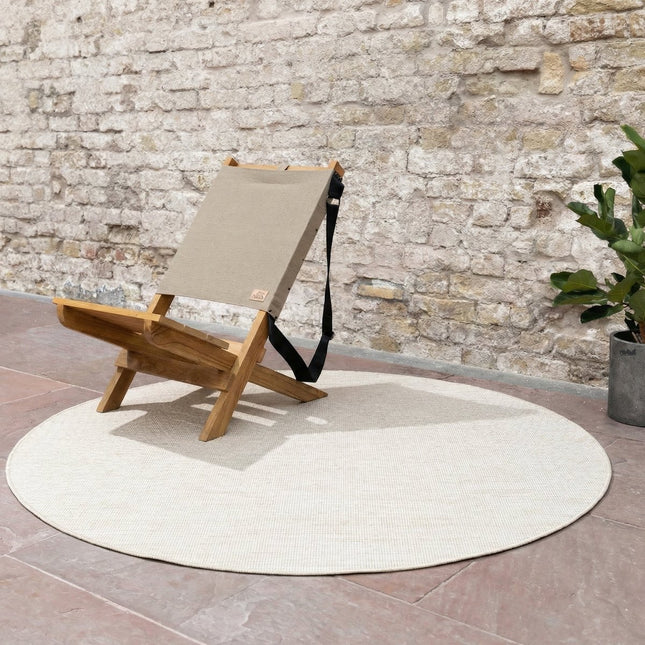 Buitenkleden - Rond buitenkleed Tone wit/naturel - Interieur05 - Vloerkledenloods