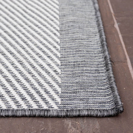Buitenkleed Border - Grijs/wit - dubbelzijdig - EVA Interior - Vloerkledenloods