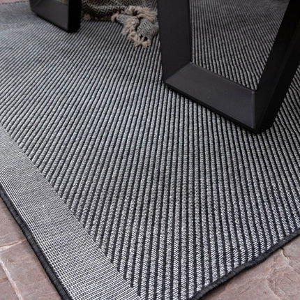 Buitenkleed Border - Zwart/grijs/wit - dubbelzijdig - EVA Interior - Vloerkledenloods