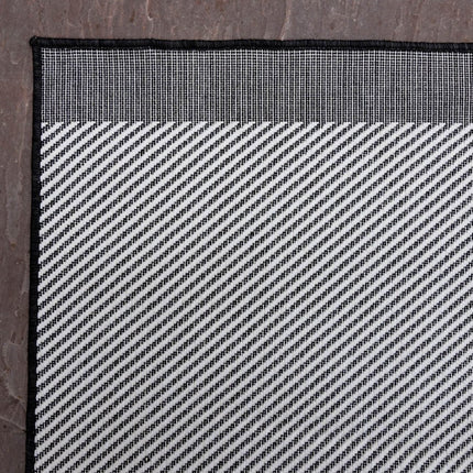 Buitenkleed Border - Zwart/grijs/wit - dubbelzijdig - EVA Interior - Vloerkledenloods