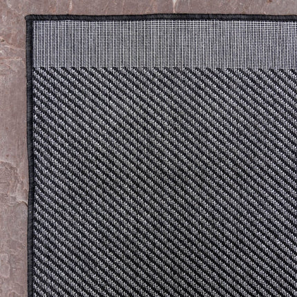 Buitenkleed Border - Zwart/grijs/wit - dubbelzijdig - EVA Interior - Vloerkledenloods
