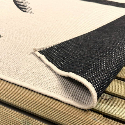 Buitenkleed Breeze zwart/wit - Interieur05 - Vloerkledenloods