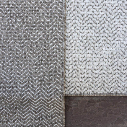 Buitenkleed Dahl bruin/grijs dubbelzijdig - Vloerkledenloods