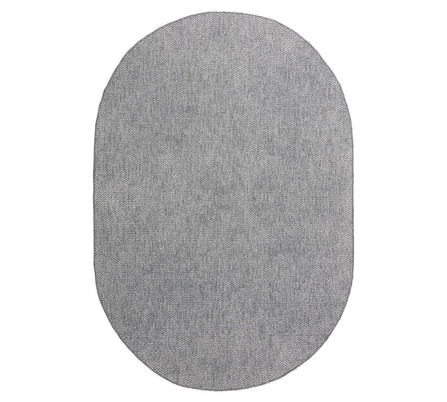 Buitenkleed Dahl Ovaal - Grijs - Dubbelzijdig - Vloerkledenloods