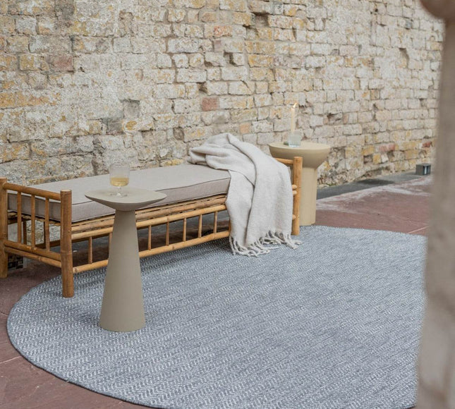 Buitenkleed Dahl Ovaal - Grijs - Dubbelzijdig - Vloerkledenloods