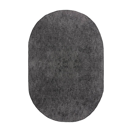 Buitenkleed Dahl Ovaal - Zwart - Dubbelzijdig - Vloerkledenloods